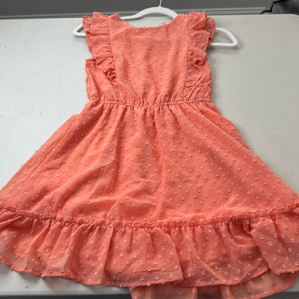 Adorable 12 Girls Dress peach - worn once